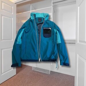 Nautica Men’s lightweight hooded colorblock jacket